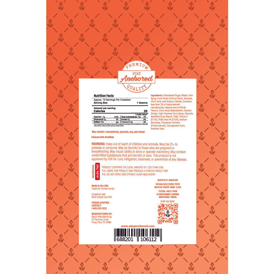 Max Strength D9 Gourmet Gummies - 5 Count Master Box