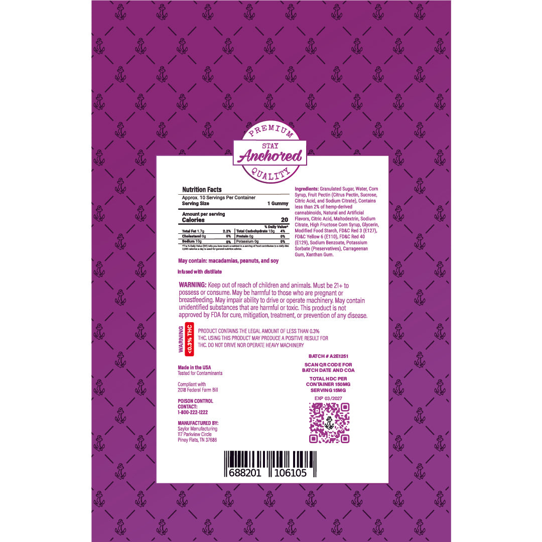 Max Strength D9 Gourmet Gummies - 5 Count Master Box