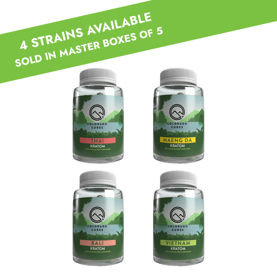 Kratom Capsules 100ct Jar - 5 Count Master Box