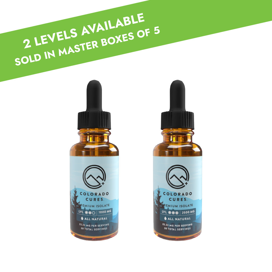 All Natural CBD Isolate Tinctures - 5 Count Master Box