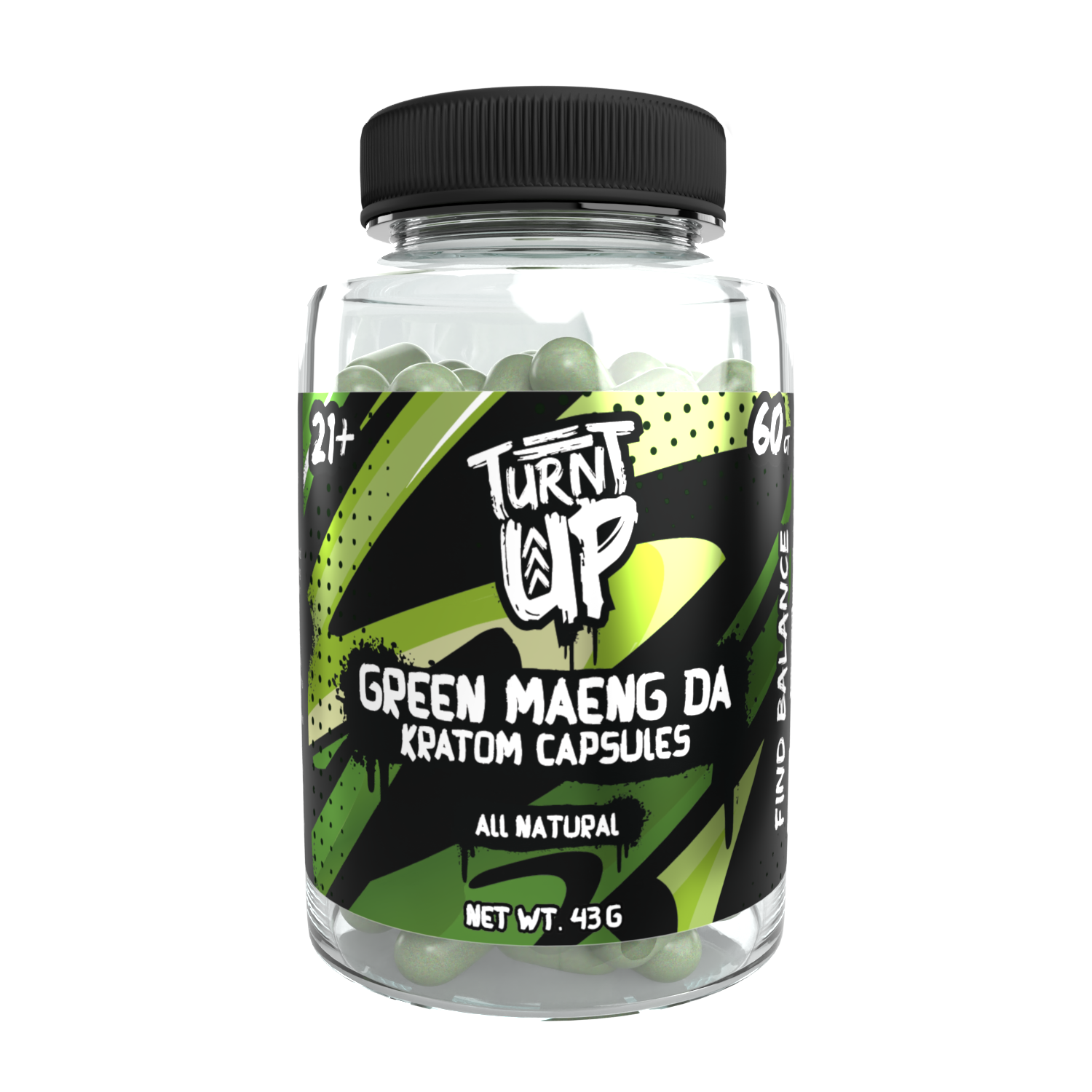 Kratom Capsule 60ct Jars - 24 Count Master Case