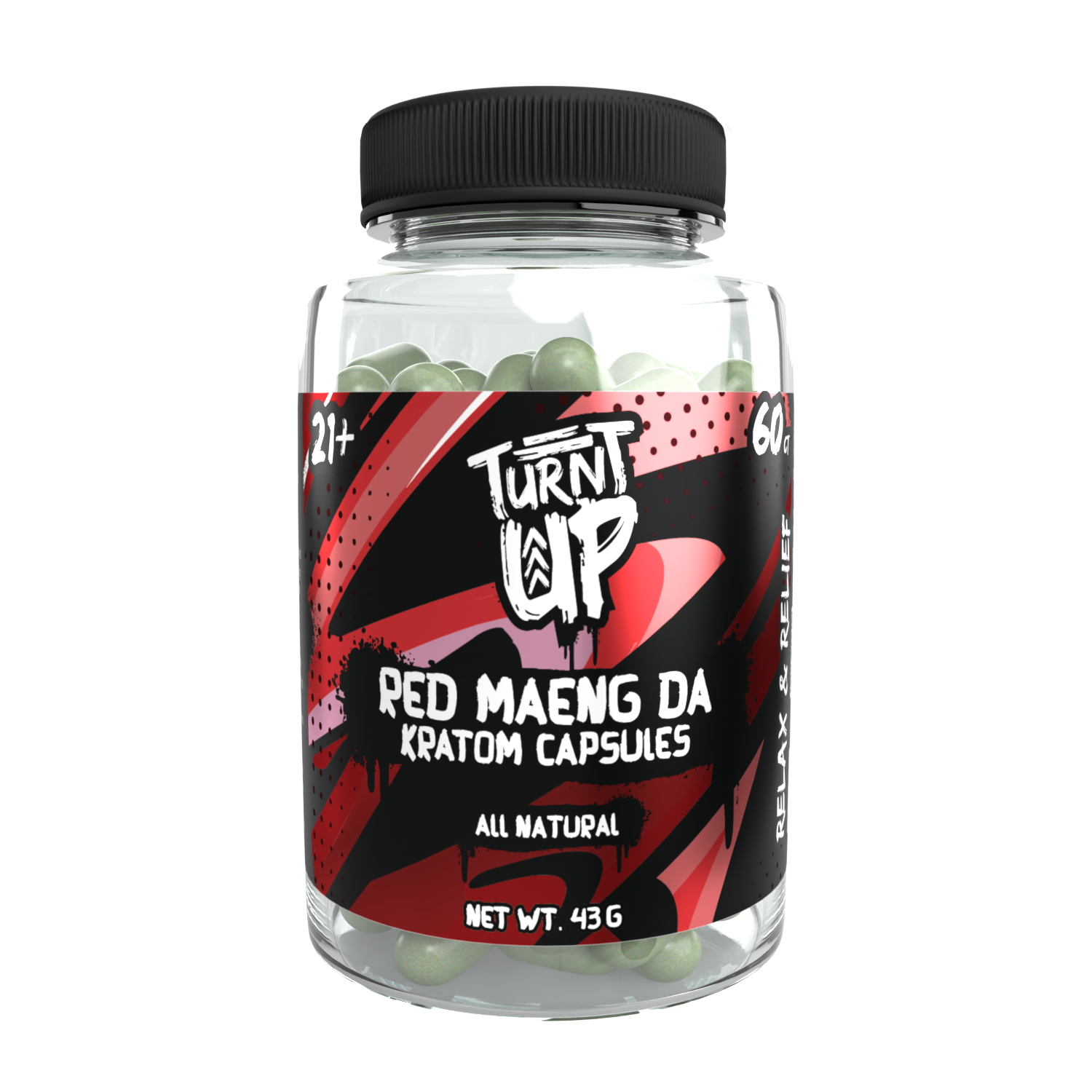 Kratom Capsule 60ct Jars - 24 Count Master Case