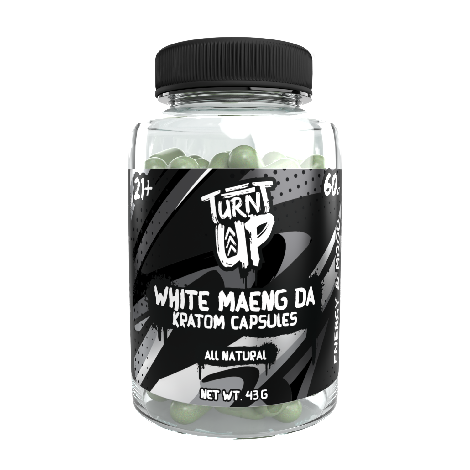 Kratom Capsule 60ct Jars - 24 Count Master Case